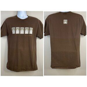 Vintage Frank Lloyd Wright Architect Design T-Shirt Size M Sumac Stain Glass AOP